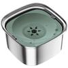 Pluuttiem 3-Liter Stainless Steel Dog Water Bowl, 101 oz, Spill-Resistant, Slow Water Flow, Green view 1
