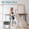 Pluuttiem 3-Liter Stainless Steel Dog Water Bowl, 101 oz, Spill-Resistant, Slow Water Flow, Green view 3