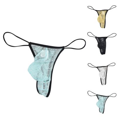 Men's Sheer G-String Underwear, Low-Waist Thong