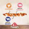 8in1 Triple Flavour Mega Twisted Sticks - Large Chew Sticks with Chicken, Pork, and Beef Skin, 140g Bag (2 Pieces) view 2