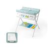 ISCBAFYX Changing Table with Laundry Basket and 4 Storage Baskets, Foldable Portable Care Table, Pink with Tub (Color: Green) view 1