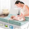 ISCBAFYX Changing Table with Laundry Basket and 4 Storage Baskets, Foldable Portable Care Table, Pink with Tub (Color: Green) view 4