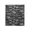 110-Piece 3D Brick-Effect Foam Wall Stickers, 70 x 77 cm, Retro Black view 1