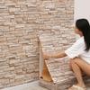 110-Piece 3D Brick-Effect Foam Wall Stickers, 70 x 77 cm, Retro Black view 2