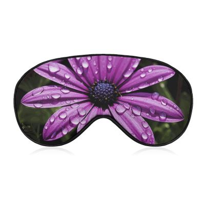 Soft Sleep Mask with Adjustable Strap, Purple Daisy, for Men and Women