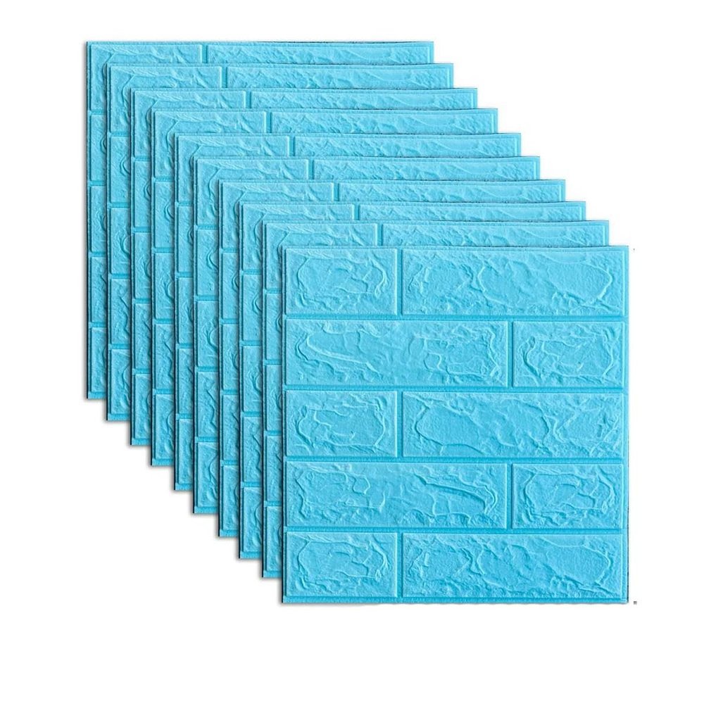 10/20/220-Piece 3D Foam Wall Stickers, Self-Adhesive, Waterproof, Peel-and-Stick Brick Wallpaper