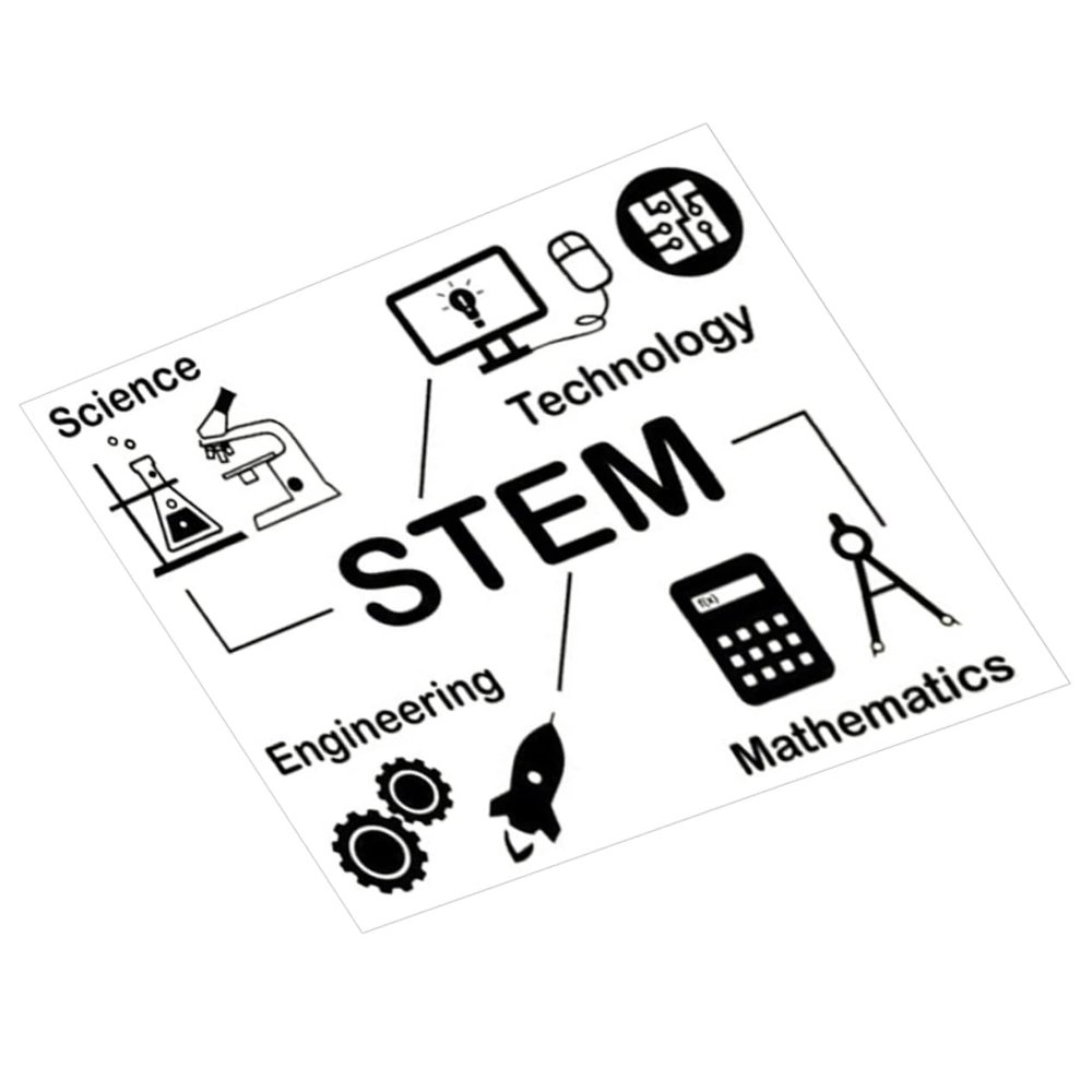 Hoement STEM Wall Decal for Classrooms, Chemistry, Math and Technology