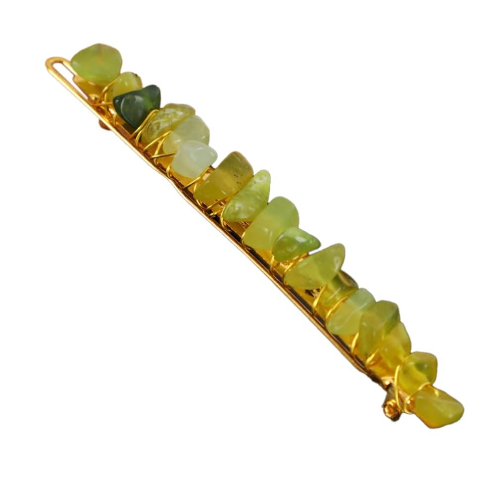 Anevous 3-Piece Crystal Stone Hair Clips for Women, Green B