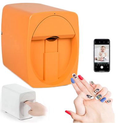 LZDOYY 3D Smart Nail Printer, 2400 dpi, AI Nail Recognition, Wi-Fi/DIY/USB, Orange