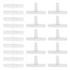 INFINAUTO Plastic Hose Fittings, 3/16" Straight Hose Connector T-Shaped 3-Way Hose Connector Clear Plastic, 1 Set view 1