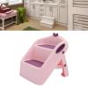 3-in-1 Step Stool for Children, Folding Plastic Stool with Seat, Raised Rails and Safety Lock (Pink) view 2