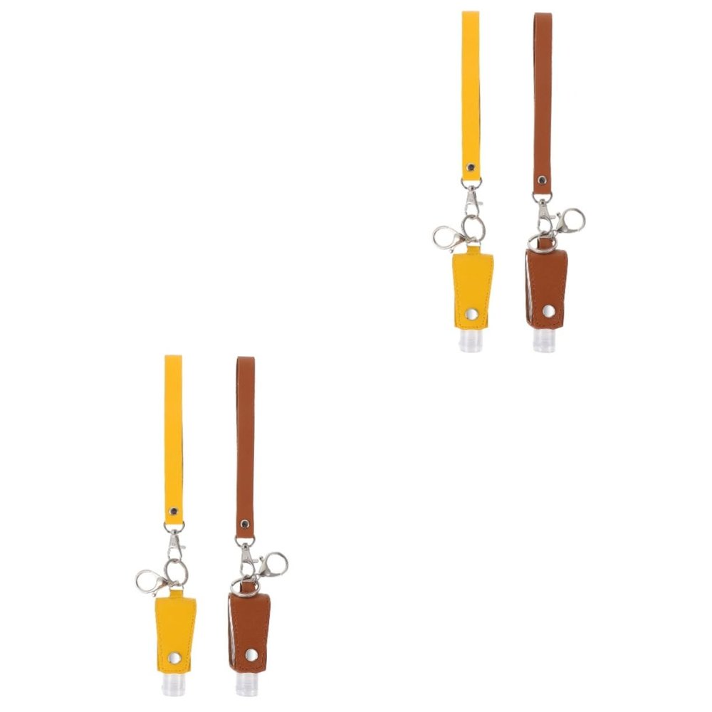 FRCOLOR 4-Piece Reusable Keychain Bottles for Lotion or Liquids