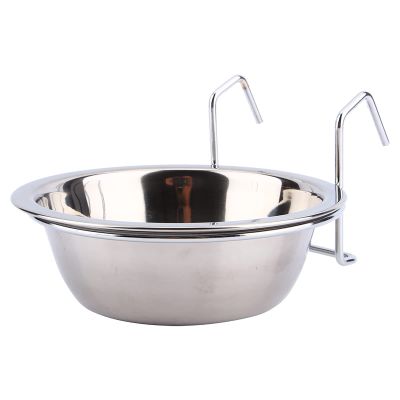 Hanging Stainless Steel Food and Water Bowl, 11 cm