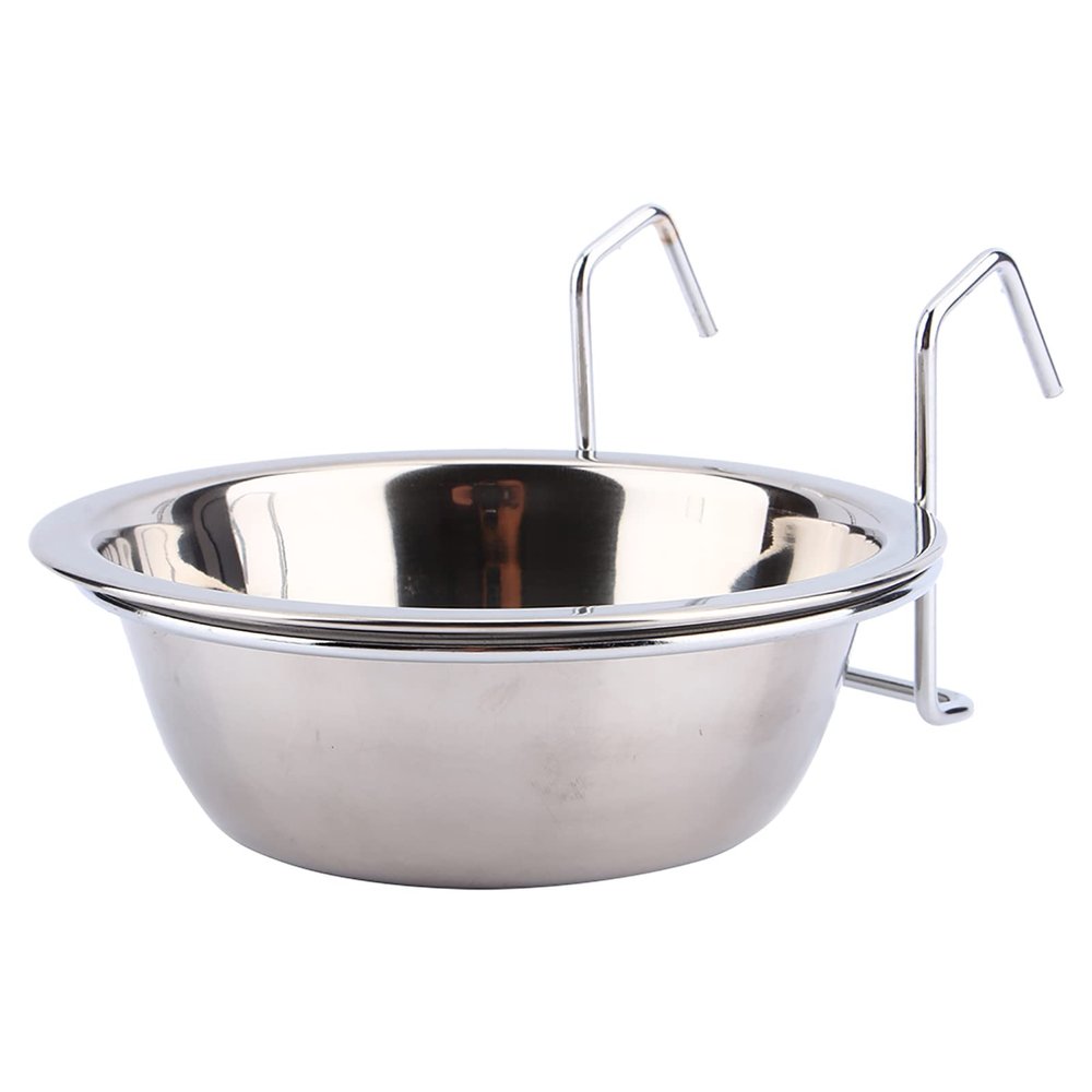 Hanging Stainless Steel Food and Water Bowl, 11 cm