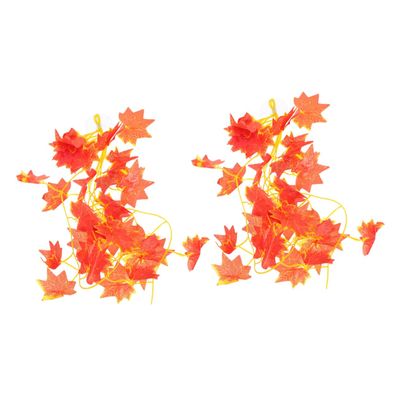 Parliky Artificial Reptile Vines, 2-Pack, Red Plastic Terrarium Plants with Suction Cups