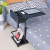 KHLMSRXJ Height-Adjustable Overbed Table with Casters and Storage Shelf view 1