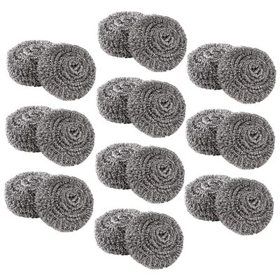Hoement 20-Piece Stainless Steel Scrubbing Balls for Pots and Grill Stones