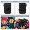 Bucket-Style Cosmetic Bags, 2-Piece Set, Large Capacity, Soft, Waterproof, Drawstring, Colorful Butterflies view 3