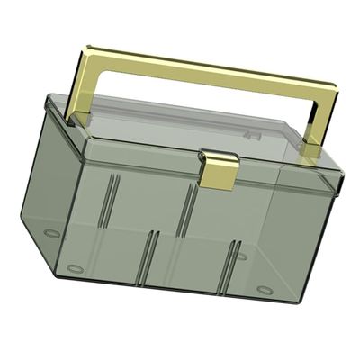 Large Green Transparent PET Portable Medicine Box