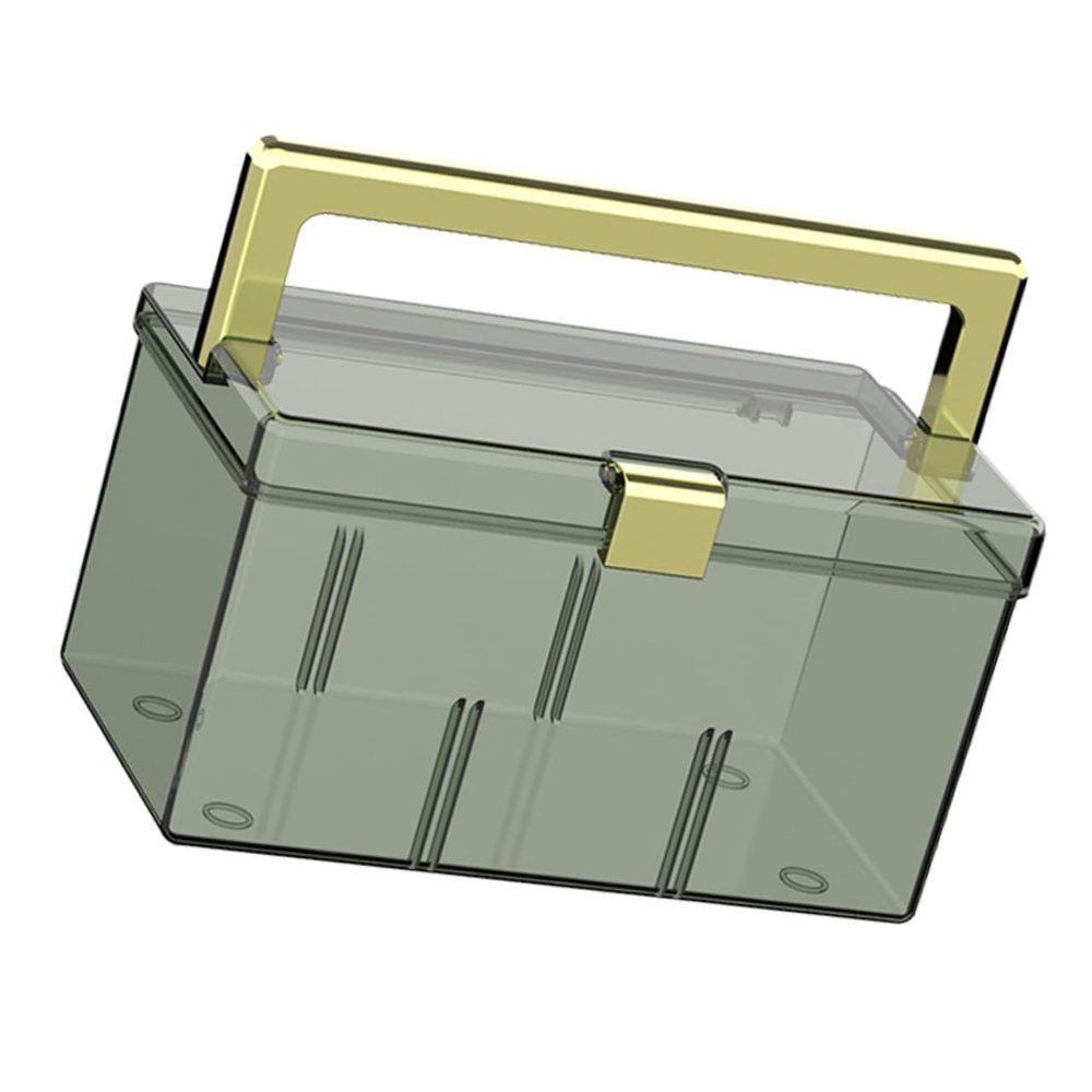 Large Green Transparent PET Portable Medicine Box