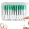 200 Green Interdental Brushes, Dental Floss Picks for Braces and Oral Cleaning view 1