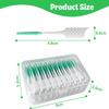 200 Green Interdental Brushes, Dental Floss Picks for Braces and Oral Cleaning view 2