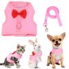 AIITLE Cat Harness and Leash Set with Bow, Soft Breathable Mesh for Small Pets, Pink, L view 1