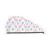 Tropical Flamingo Cute Cactus Coral Velvet Hair-Drying Cap for Women view 1