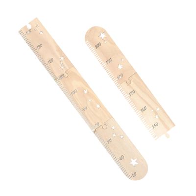 Wooden Growth Chart for Kids’ Rooms with Stars