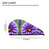 SamLng Purple Lavender Flower Coral Velvet Hair Drying Cap view 4