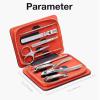 LELWNGGQ 9-Piece Stainless Steel Manicure Set with Leather Case for Thick Nails view 2