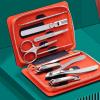 LELWNGGQ 9-Piece Stainless Steel Manicure Set with Leather Case for Thick Nails view 4