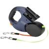 Retractable Double Dog Leash, Blue, 2 x 3 m, Up to 50 lb view 1