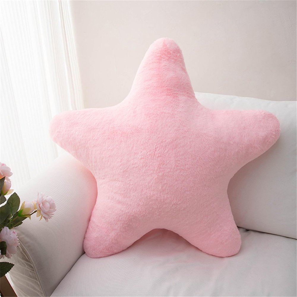 Children's Star Pillow, Plush Decorative Cushion, Pink, 60 cm