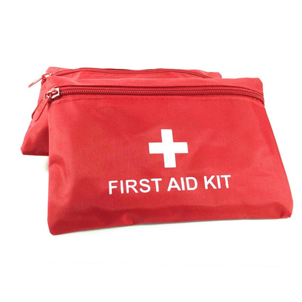 Anneome 5-Piece Red Compact First Aid Bags, Oxford Fabric, for Outdoor Activities and Hiking