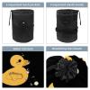 Travel Cosmetic Bag Set with Drawstring, Cartoon Little Ducks, Waterproof, 9.9 x 6.9 in / 25.2 x 17.6 cm and 6 x 3.5 in / 15.2 x 8.8 cm view 3