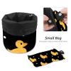 Travel Cosmetic Bag Set with Drawstring, Cartoon Little Ducks, Waterproof, 9.9 x 6.9 in / 25.2 x 17.6 cm and 6 x 3.5 in / 15.2 x 8.8 cm view 4