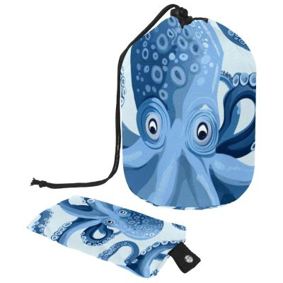 Blue Octopus Monster Travel Cosmetic Bag Set