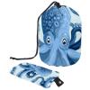 Blue Octopus Monster Travel Cosmetic Bag Set view 1