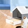 WQQYU6HKF Jumbo Covered Cat Litter Box, Portable, Easy to Clean, Gray view 4