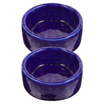 VILLFUL 2-Piece Ceramic Hamster Bowls for Small Animals