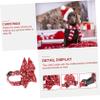 Adjustable Red Cotton Christmas Collar for Cats and Pets view 2