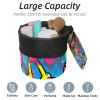 Travel Drawstring Cosmetic Bag Set with Dancing Graffiti Design view 2