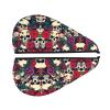 SamLng Dry Hair Cap with Floral Skull Print, Coral Velvet view 2