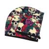 SamLng Dry Hair Cap with Floral Skull Print, Coral Velvet view 3
