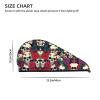 SamLng Dry Hair Cap with Floral Skull Print, Coral Velvet view 4