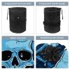 2-Piece Cosmetic Bag Set, Large Capacity, Waterproof, Skeleton Print view 3
