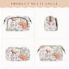 FRODOTGV Travel Makeup Bag with Jacobean Embroidered Fantasy Floral Pattern view 3