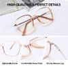 KAEOISFU 3-Pack Large Square Reading Glasses with Blue-Light Blocking view 3