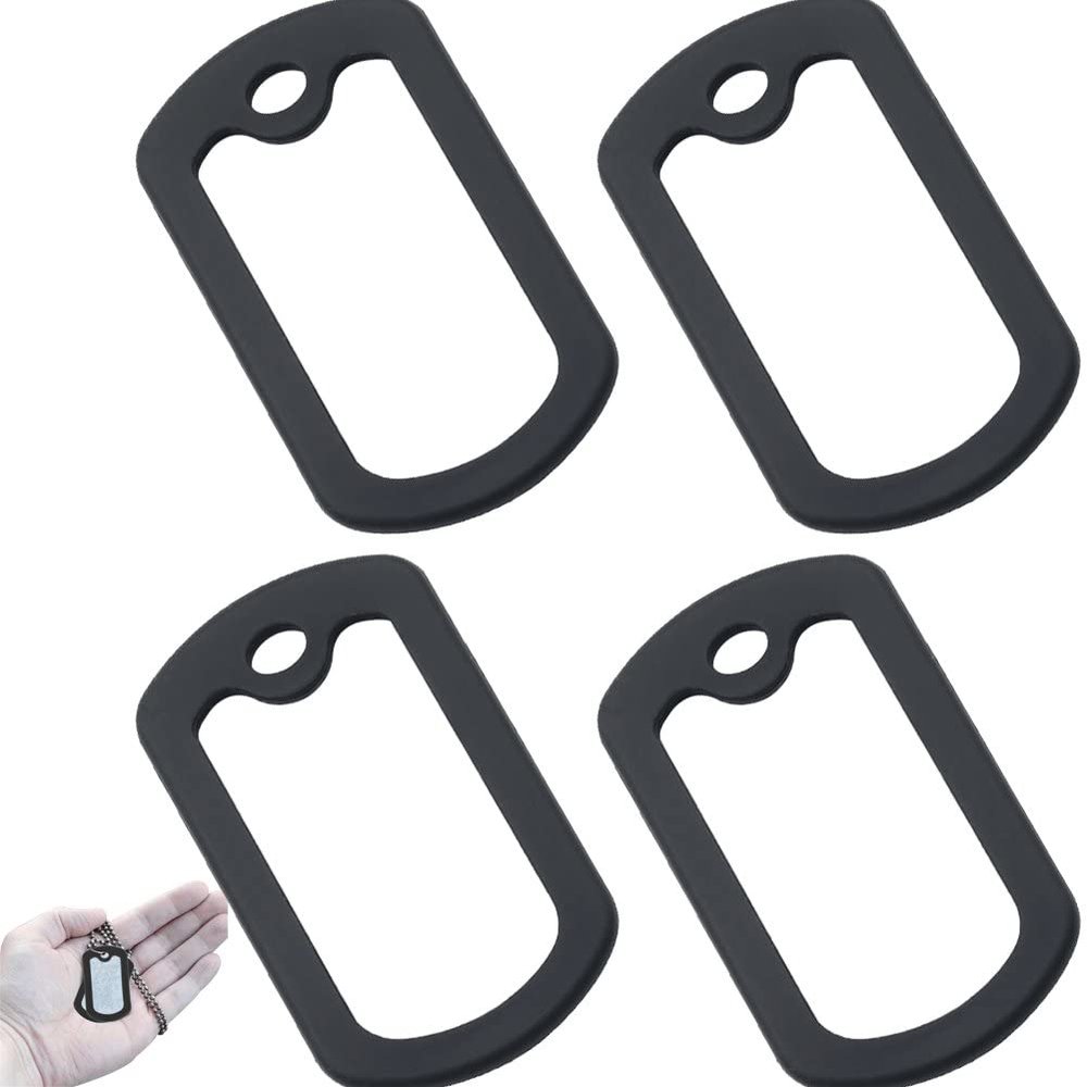 Keuyeo Military Style Dog Tag Silencer, 4 Pack